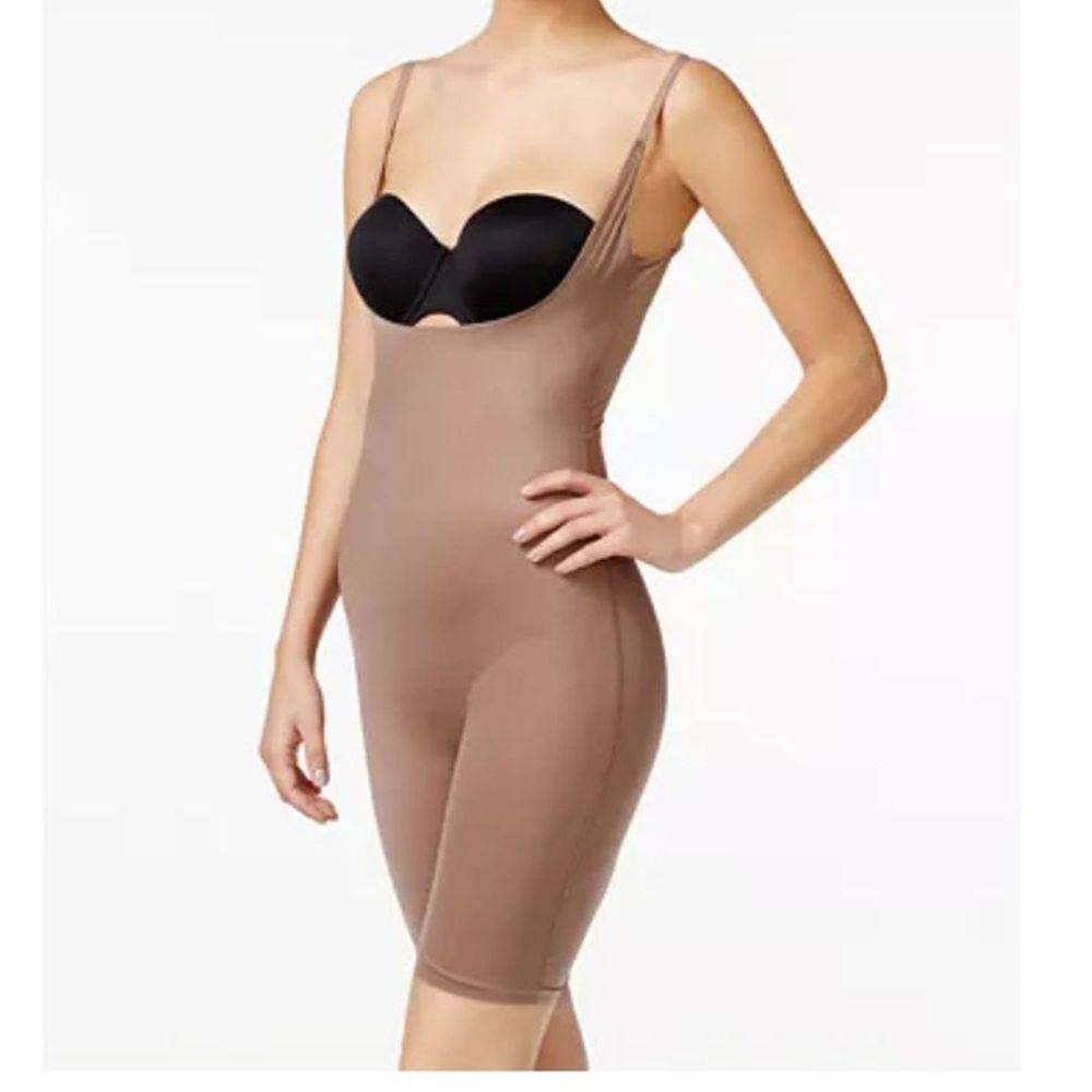 Spanx Open-Bust Mid-Thigh Bodyshaper, SM